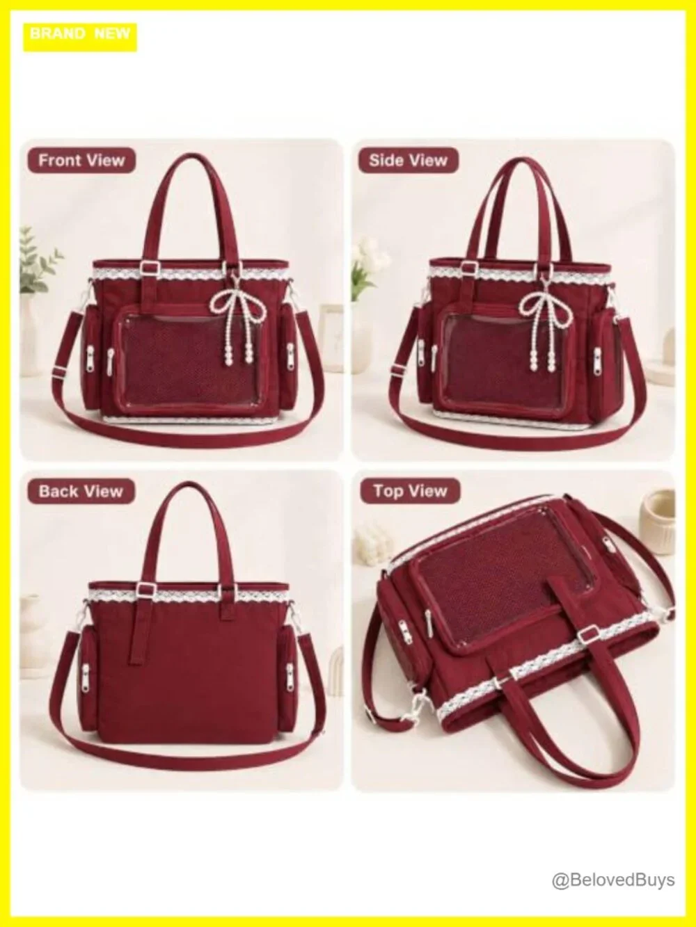 Ita Bag with DIY Accessory Kit - Clear Window Y2K Crossbody with Display Insert